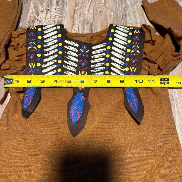 Indian Maiden Child Costume With Headband Sie 2-4 NEW - Picture 4 of 5